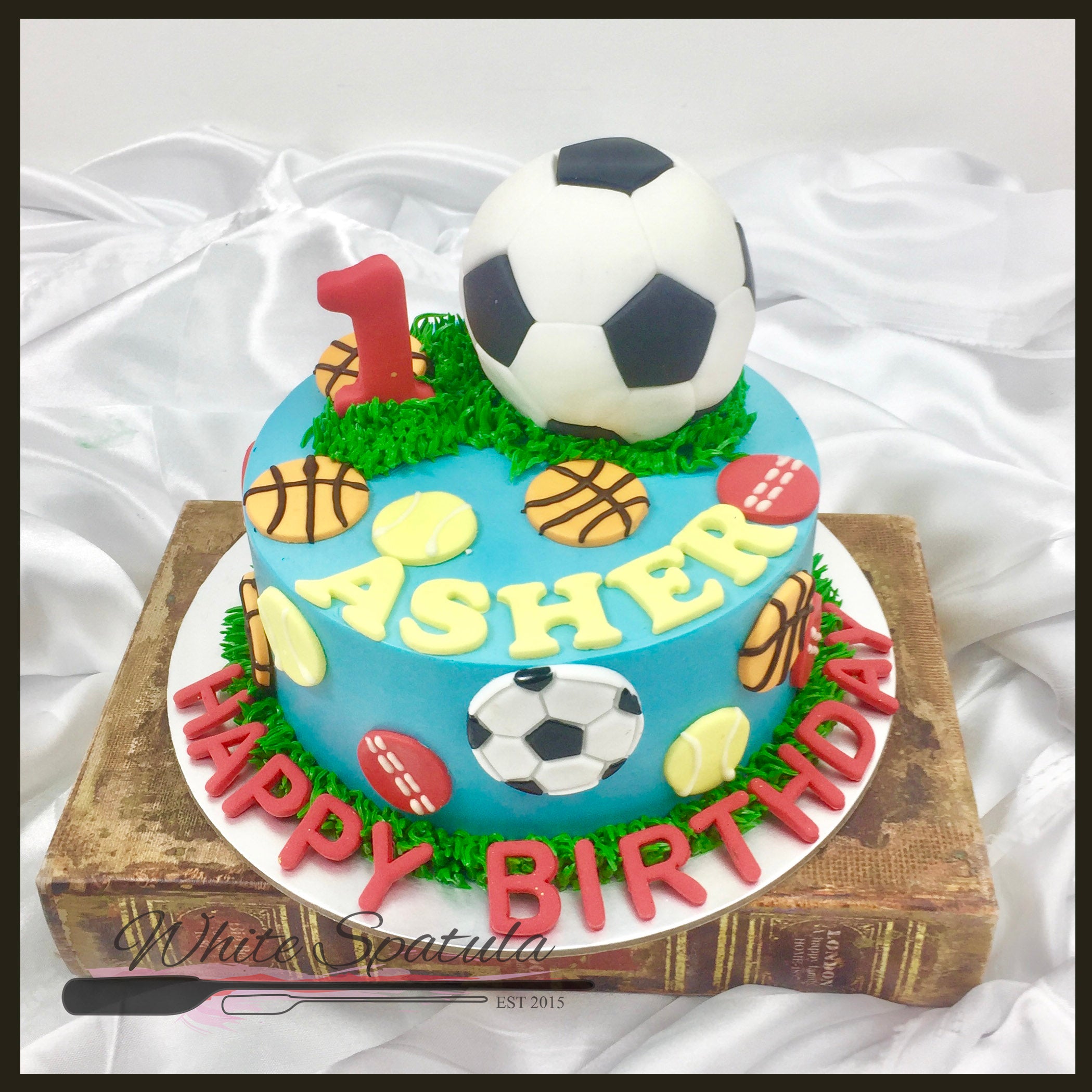 Football / Soccer Buttercream Cake Singapore - White Spatula